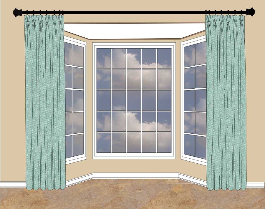 How to Hang Curtains in a bay window